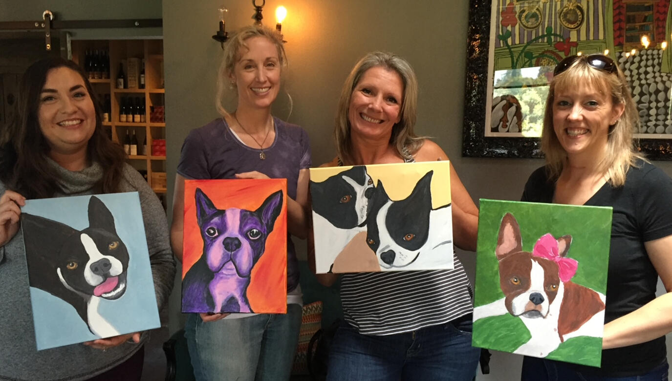 Private painting event with mixed media